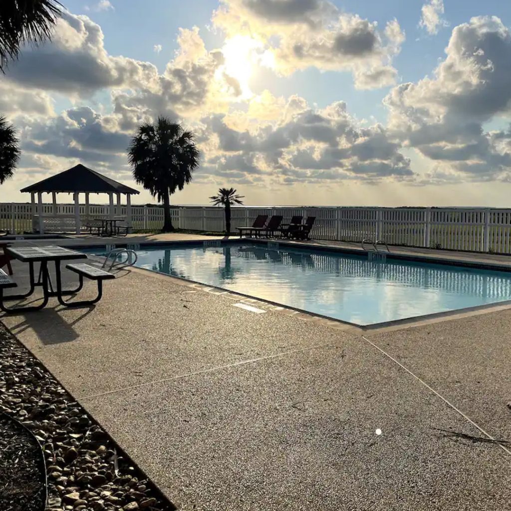 Las vistas Vintage de Galveston Beach